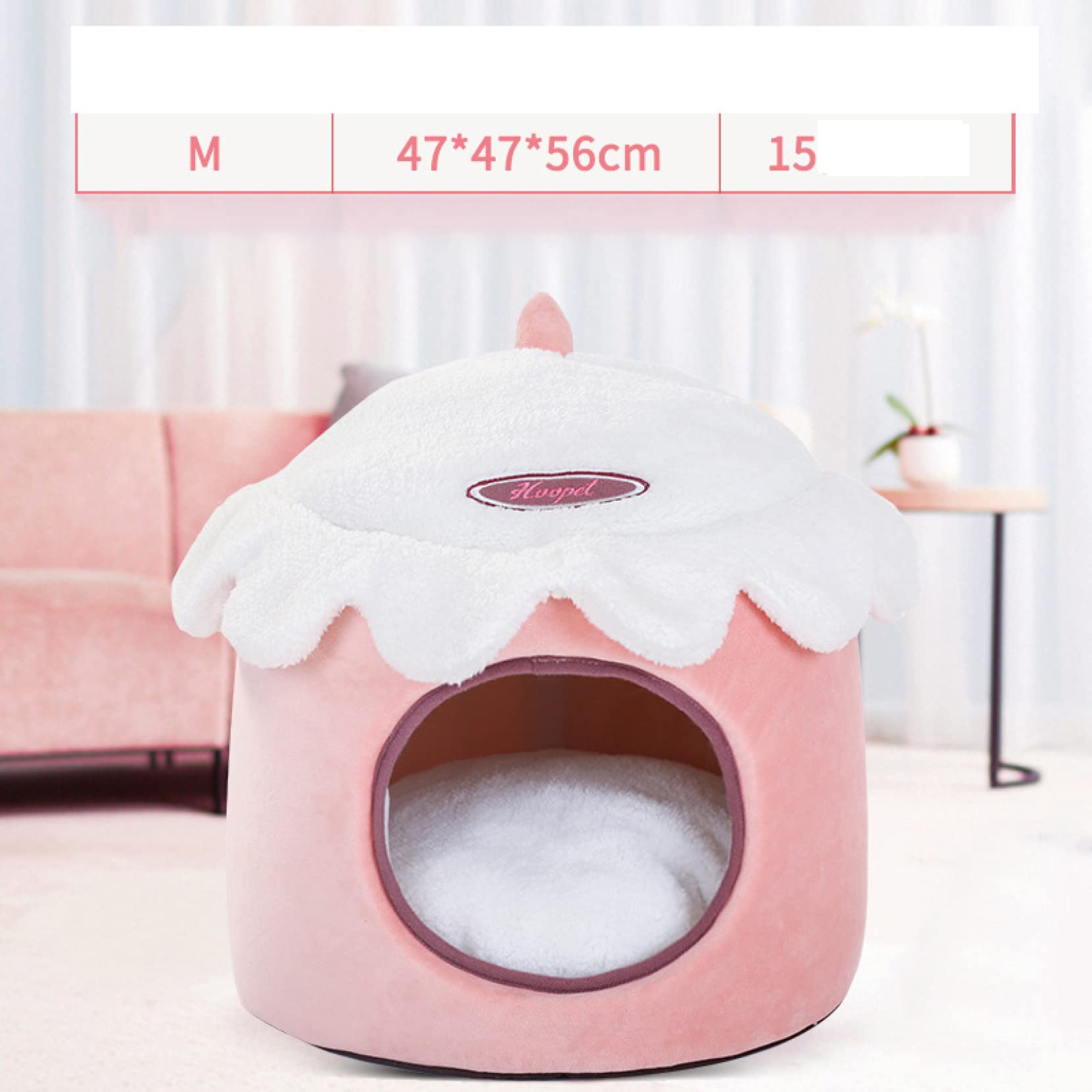 Amazon | ピンク ペットベッド 犬 猫 ドーム型 ペットハウス ペット